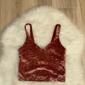 velvet align tank top